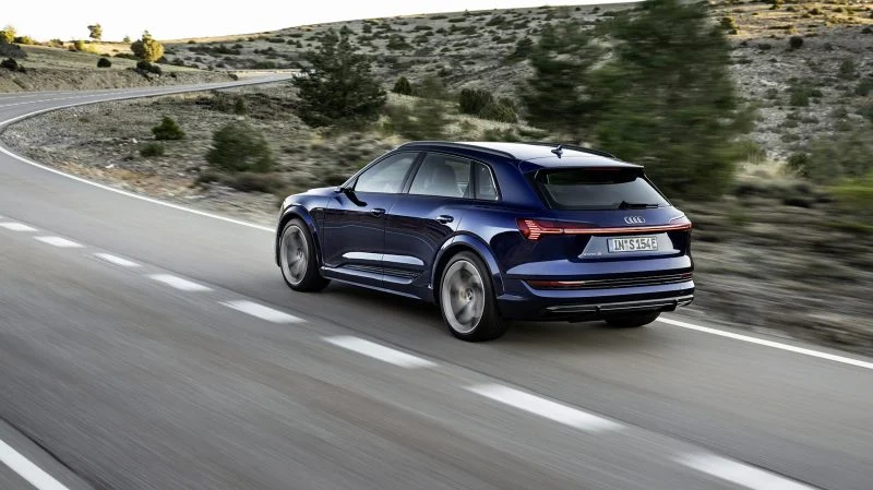 Audi e-tron on road